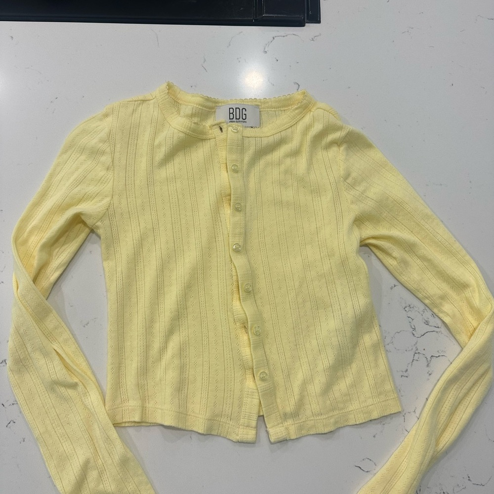 BDG butter yellow Cardigan